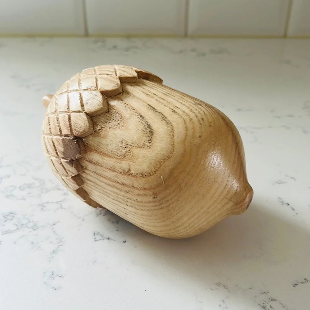 Crate&barrel Small Wood Acorn Sculpture - Picture 6 of 16